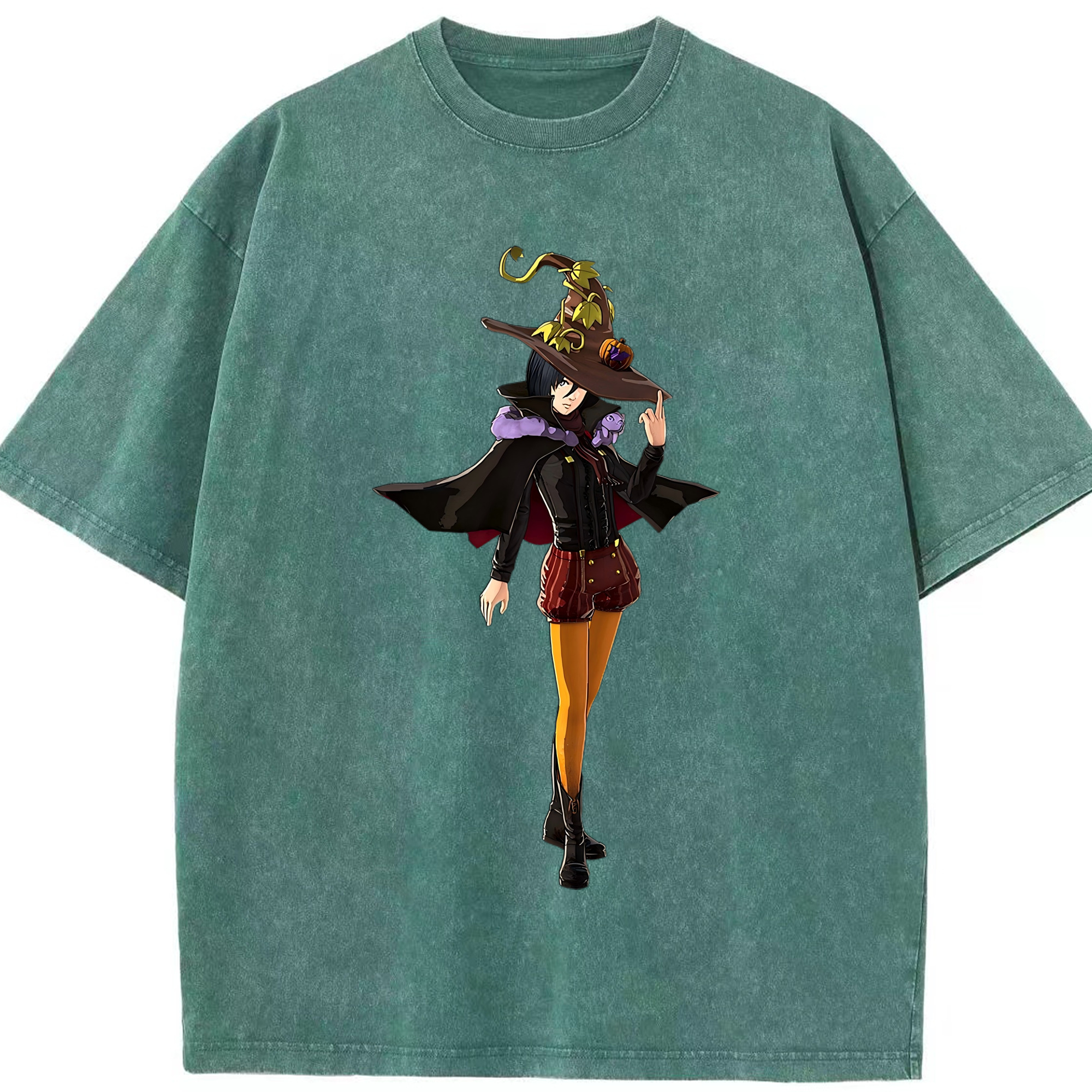（画像用） 進撃の巨人 ミカサ·アッカーマン Attack on Titan Mikasa Ackerman 綿100% ヴィンテージ風 半袖Tシャツ（フロントプリント）